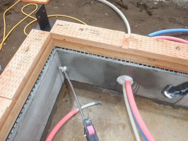 木部だけでなく、基礎立ち上がりにもホウ酸処理します