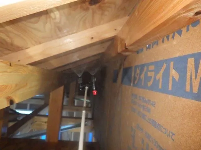 全構造材処理では屋根下地材まで処理します